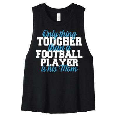 Football Player Tough Mom Women's Racerback Cropped Tank