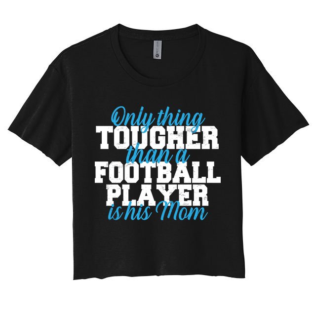Football Player Tough Mom Crop Top