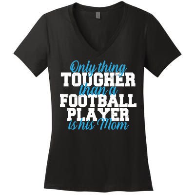 Football Player Tough Mom Women's V-Neck T-Shirt