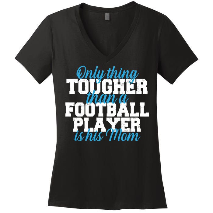 Football Player Tough Mom Women's V-Neck T-Shirt