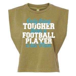 Football Player Tough Mom Garment-Dyed Women's Muscle Tee