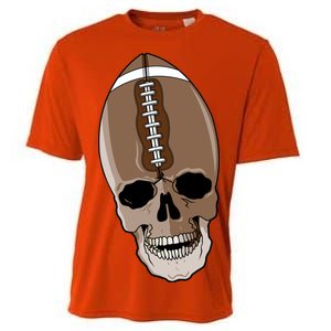 Football Skeleton Skull Cooling Performance Crew T-Shirt