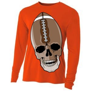 Football Skeleton Skull Cooling Performance Long Sleeve Crew