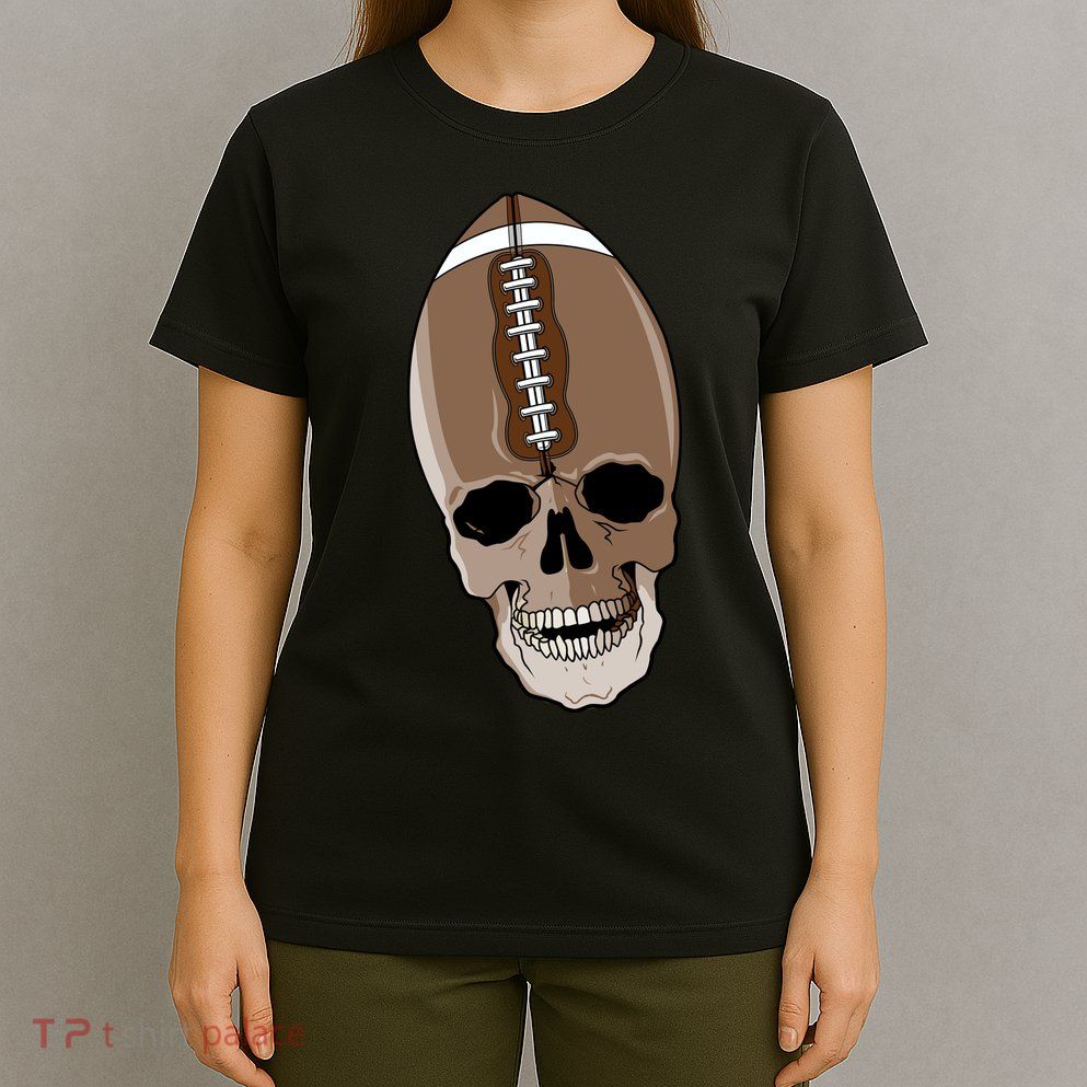 Football Skeleton Skull T-Shirt