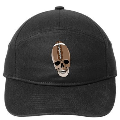 Football Skeleton Skull 7-Panel Snapback Hat