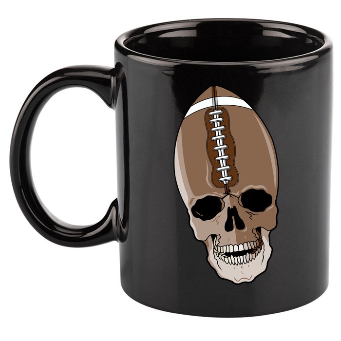 Football Skeleton Skull 11oz C Handle Ceramic Mug
