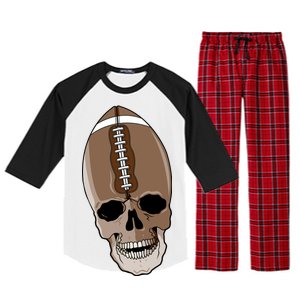 Football Skeleton Skull Raglan Sleeve Pajama Set