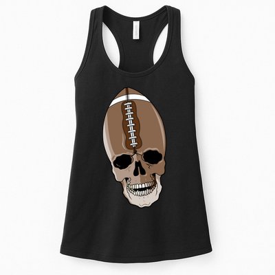 Football Skeleton Skull Womens Tank Top