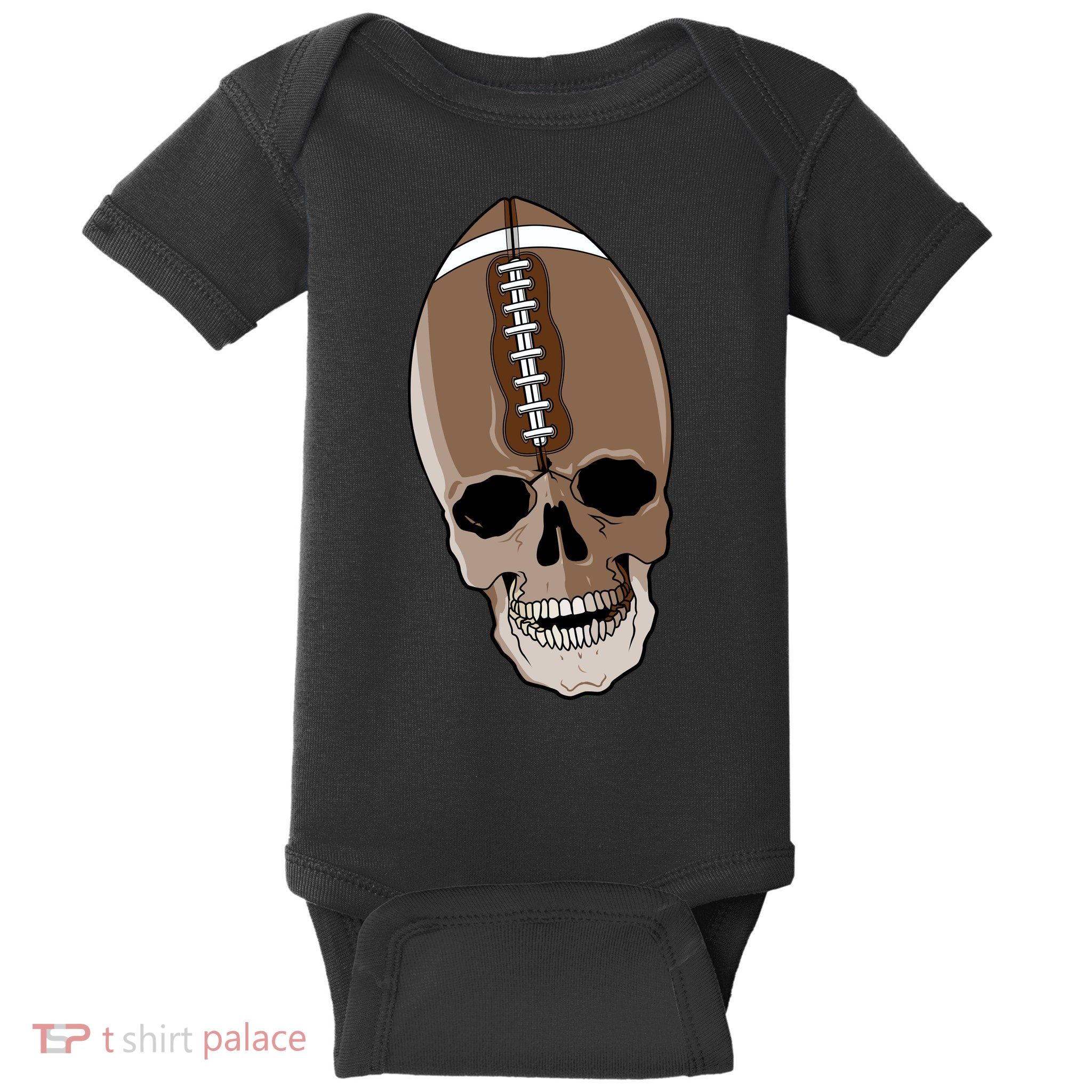 Football Skeleton Skull Baby Bodysuit