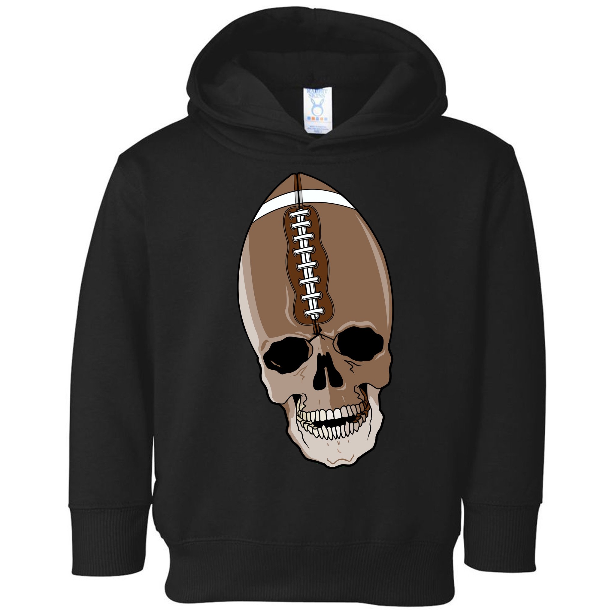 Football Skeleton Skull Toddler Hoodie