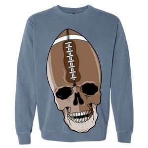 Football Skeleton Skull Garment-Dyed Sweatshirt