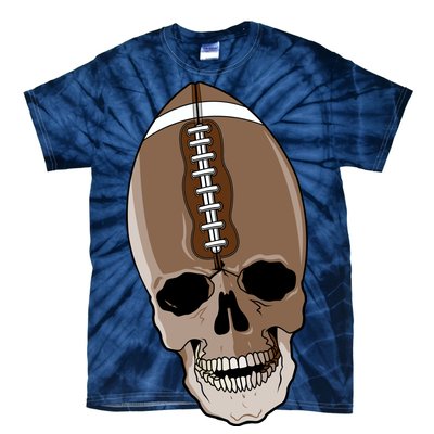 Football Skeleton Skull Tie-Dye T-Shirt