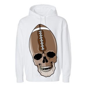 Football Skeleton Skull Garment-Dyed Fleece Hoodie