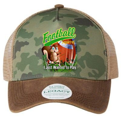 Football Squirrel Runs On The Field Funny Legacy Tie Dye Trucker Hat