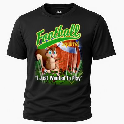 Football Squirrel Runs On The Field Funny Performance Shirt