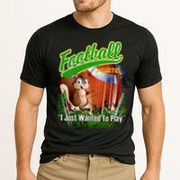 Football Squirrel Runs On The Field Funny Cooling Performance Crew T-Shirt