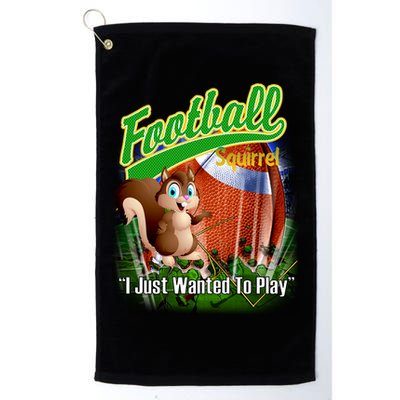 Football Squirrel Runs On The Field Funny Golf Towel