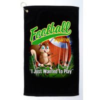 Football Squirrel Runs On The Field Funny Golf Towel