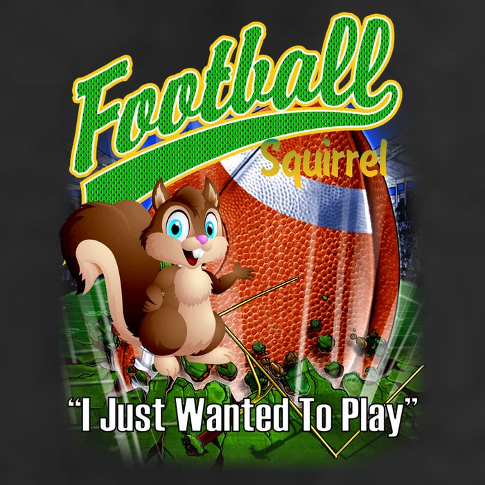 Football Squirrel Runs On The Field Funny Golf Towel