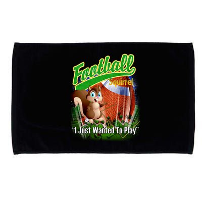 Football Squirrel Runs On The Field Funny Microfiber Hand Towel