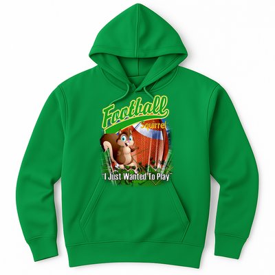 Football Squirrel Runs On The Field Funny Hoodie