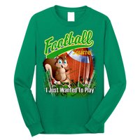 Football Squirrel Runs On The Field Funny Long Sleeve Shirt