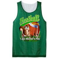 Football Squirrel Runs On The Field Funny Mesh Reversible Basketball Jersey Tank