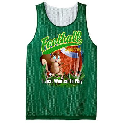 Football Squirrel Runs On The Field Funny Mesh Reversible Basketball Jersey Tank