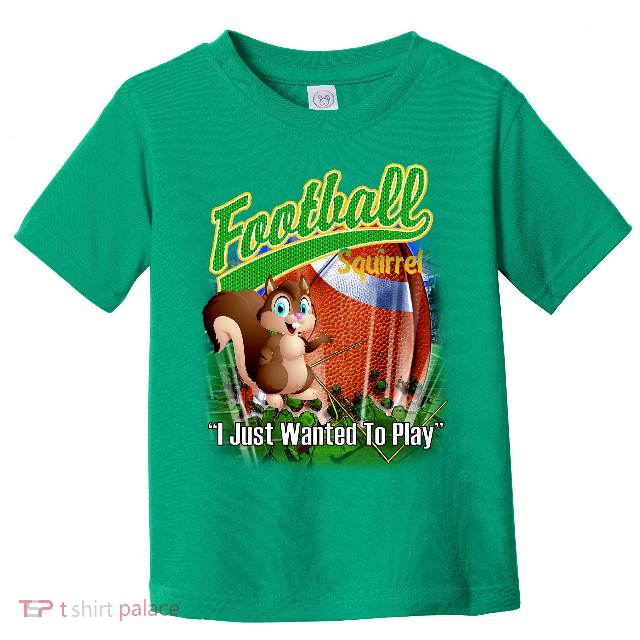 Football Squirrel Runs On The Field Funny Toddler T-Shirt