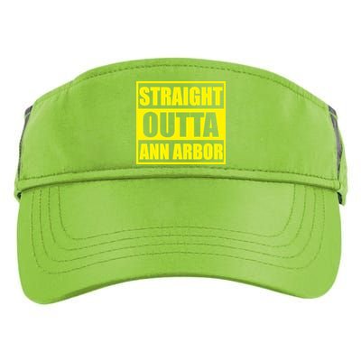 Football Straight Outta Ann Arbor Michigan Adult Drive Performance Visor