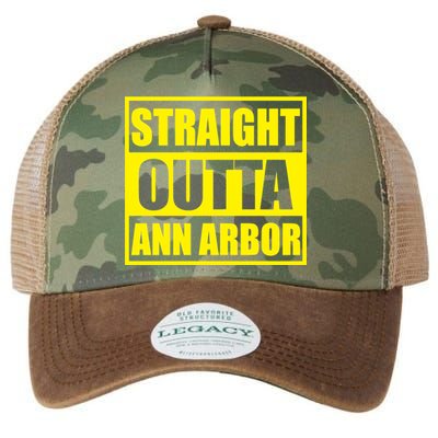 Football Straight Outta Ann Arbor Michigan Legacy Tie Dye Trucker Hat