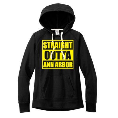 Football Straight Outta Ann Arbor Michigan Women's Fleece Hoodie