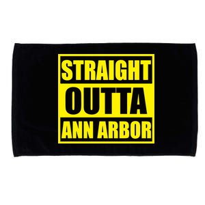 Football Straight Outta Ann Arbor Michigan Microfiber Hand Towel