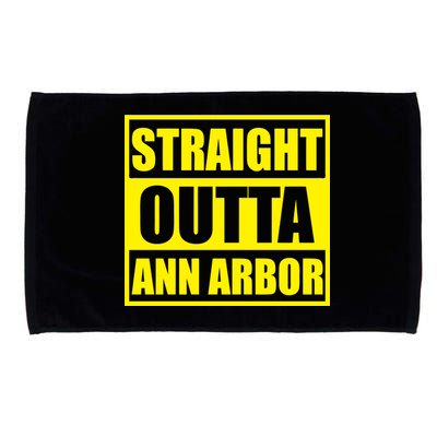 Football Straight Outta Ann Arbor Michigan Microfiber Hand Towel