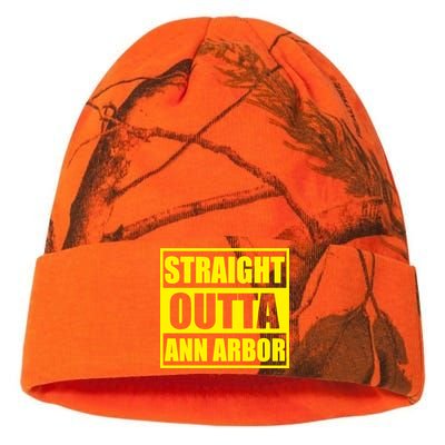 Football Straight Outta Ann Arbor Michigan Kati Licensed 12" Camo Beanie