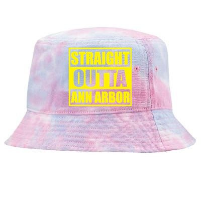 Football Straight Outta Ann Arbor Michigan Tie-Dyed Bucket Hat