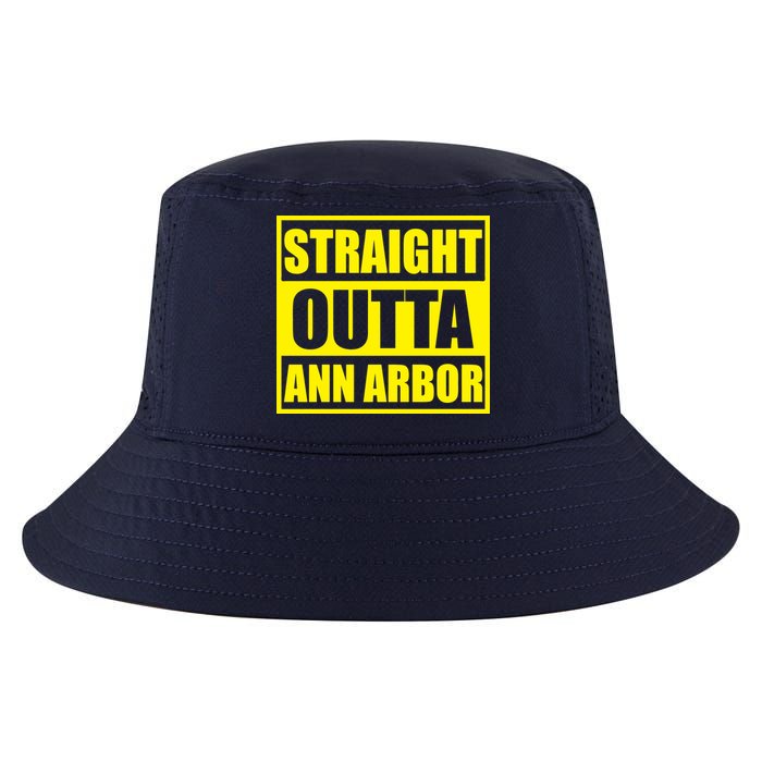 Football Straight Outta Ann Arbor Michigan Cool Comfort Performance Bucket Hat