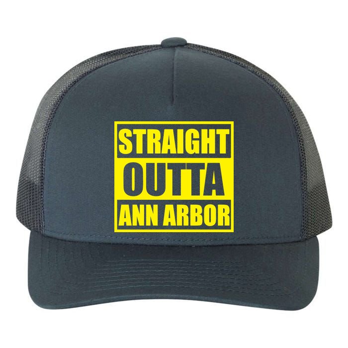 Football Straight Outta Ann Arbor Michigan Yupoong Adult 5-Panel Trucker Hat