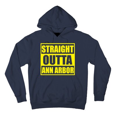 Football Straight Outta Ann Arbor Michigan Hoodie