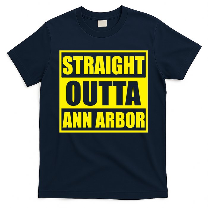 Football Straight Outta Ann Arbor Michigan T-Shirt