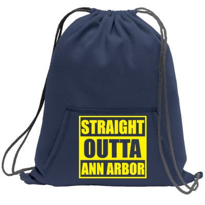 Football Straight Outta Ann Arbor Michigan Sweatshirt Cinch Pack Bag