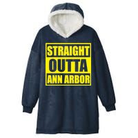 Football Straight Outta Ann Arbor Michigan Hooded Wearable Blanket