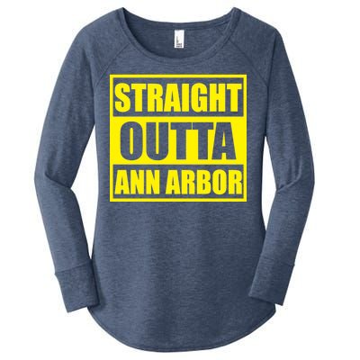 Football Straight Outta Ann Arbor Michigan Women's Perfect Tri Tunic Long Sleeve Shirt