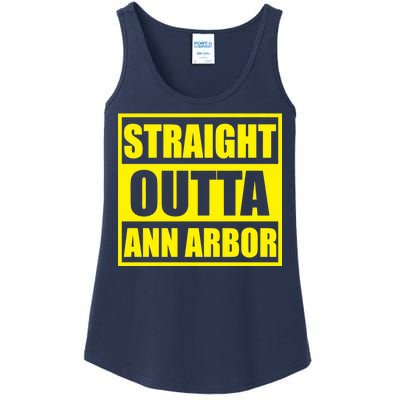 Football Straight Outta Ann Arbor Michigan Ladies Essential Tank