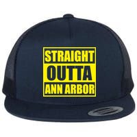 Football Straight Outta Ann Arbor Michigan Flat Bill Trucker Hat