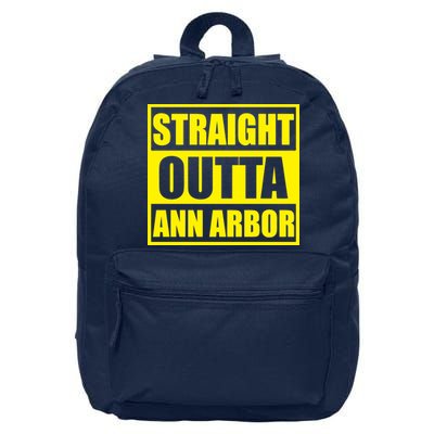 Football Straight Outta Ann Arbor Michigan 16 in Basic Backpack