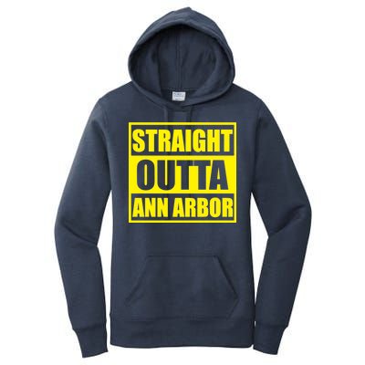 Football Straight Outta Ann Arbor Michigan Women's Pullover Hoodie