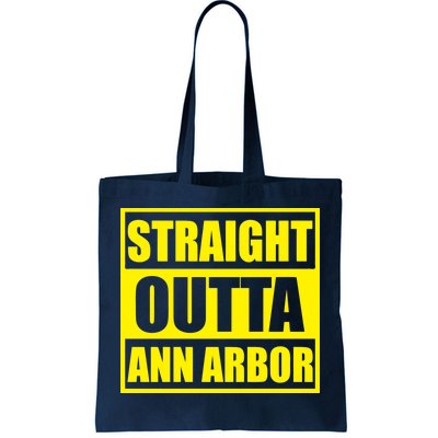 Football Straight Outta Ann Arbor Michigan Tote Bag