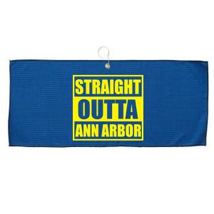 Football Straight Outta Ann Arbor Michigan Large Microfiber Waffle Golf Towel