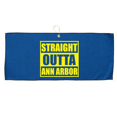 Football Straight Outta Ann Arbor Michigan Large Microfiber Waffle Golf Towel